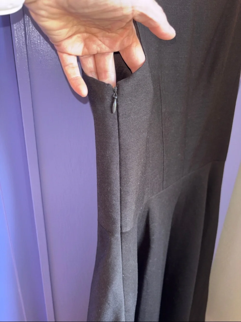 Banana Republic Brown Wool Blend  Sleeveless Fit Flare Midi Dress A-Line pockets - Picture 6 of 14